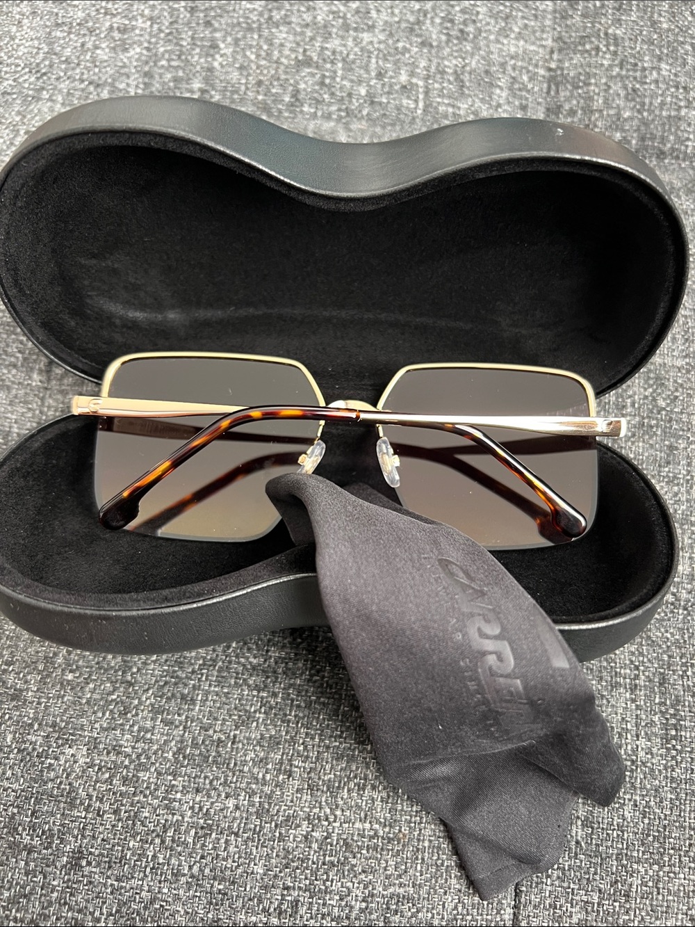 Carrera Gold-Accented Sunglasses with Brown Gradient Lenses UV - Picture 3 of 5